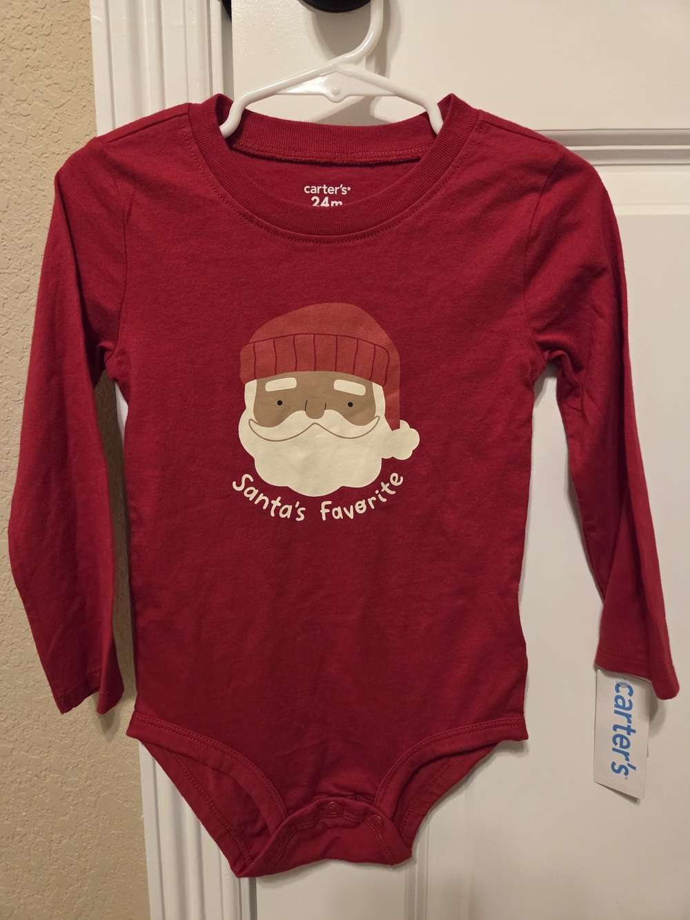 Carter's Red 'Santa's Favorite' Long-Sleeve One-Piece